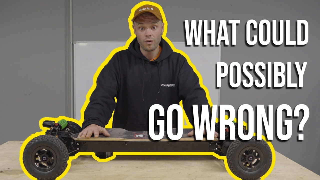 His first time on an electric skateboard. - YouTube