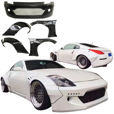Buy VSaero FRP TKYO Wide Body Kit 5pc > Nissan 350Z Z33 2003-2008 - Overboost.com