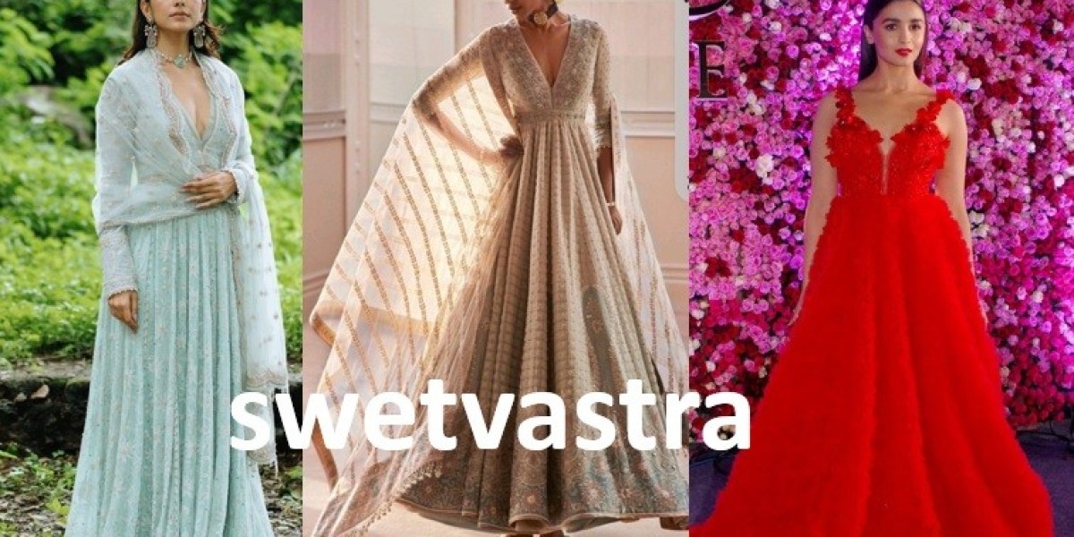 Elevate Style with Swetvastra: Buy Designer Festive Gown Online for Girls