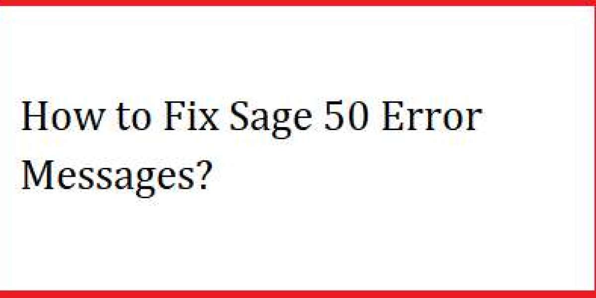 How to Fix Sage 50 Error Messages?