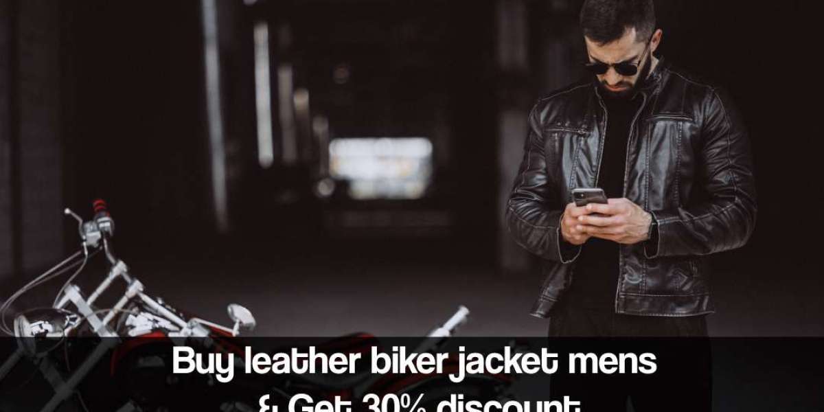 Buy leather biker jacket mens & Get 30% discount
