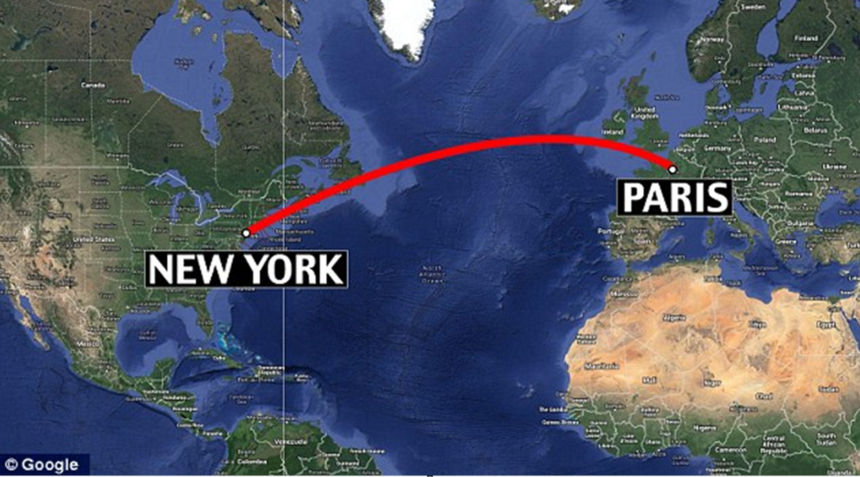 Flight Time from New York to Paris