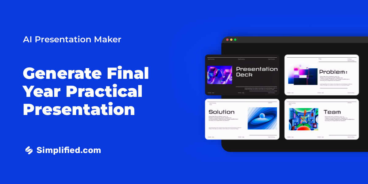 Use AI to Generate Free Presentation on Final Year Practical