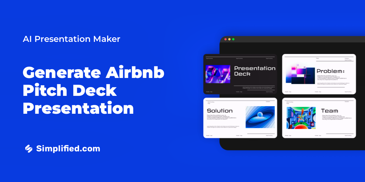 Use AI to Generate Free Presentation on Airbnb Pitch Deck