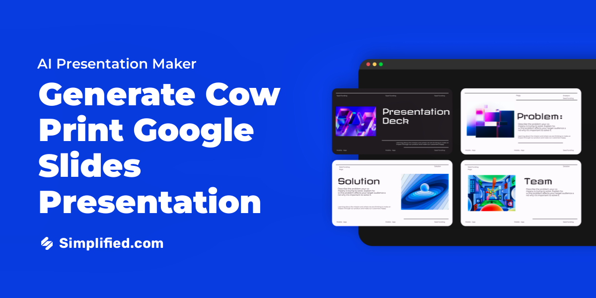 Free Cow Print Google Slides Presentation Template