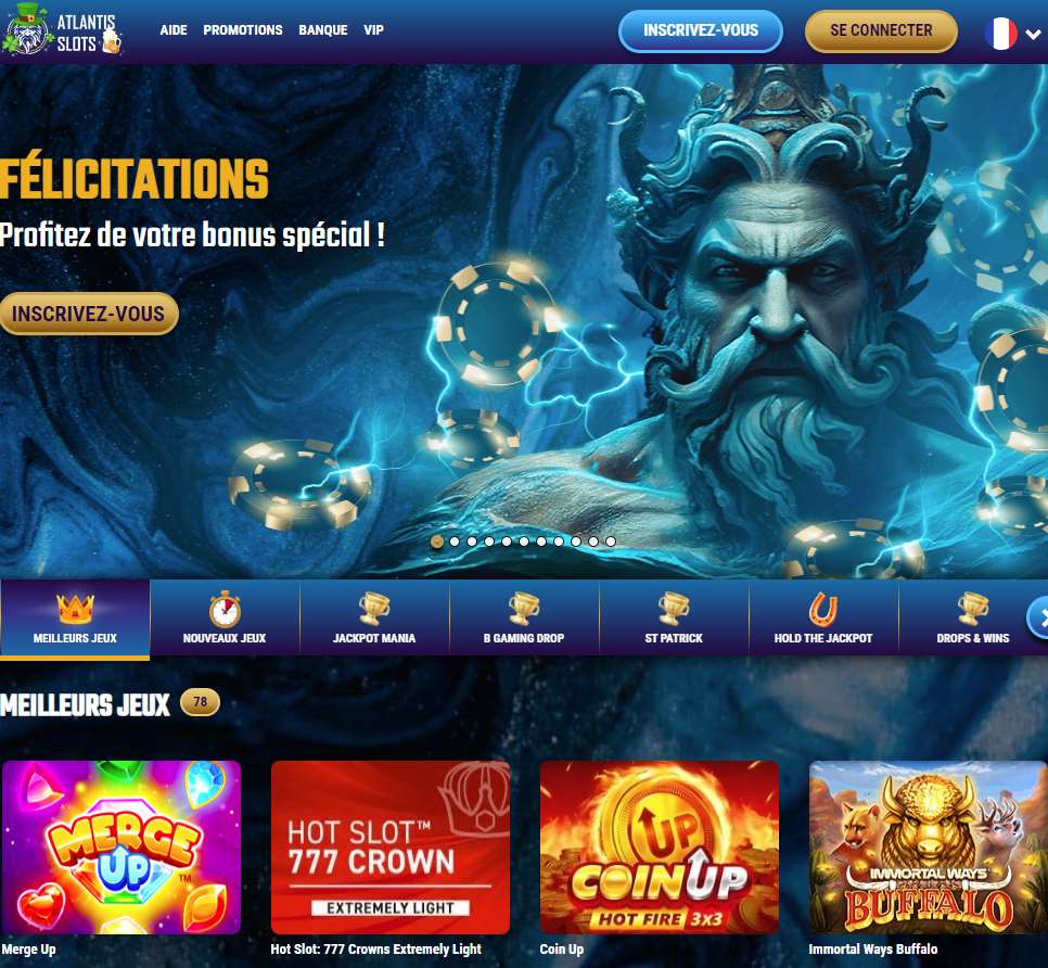 Atlantis Slots casino en ligne France