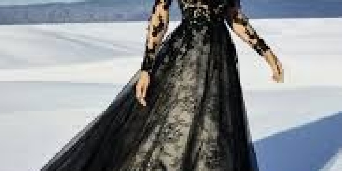 El encanto del vestido de novia de encaje negro