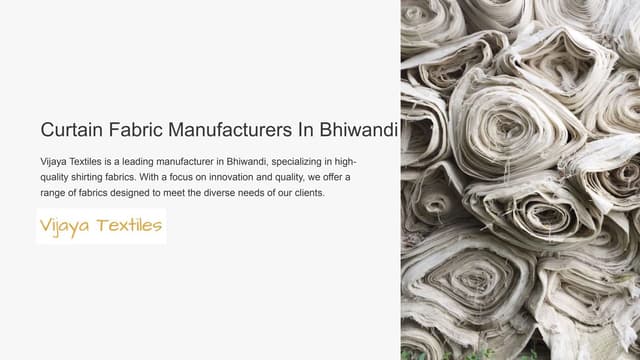 Bhiwandi Shirting Fabric Manufacturers – Vijaya Textiles | PPT