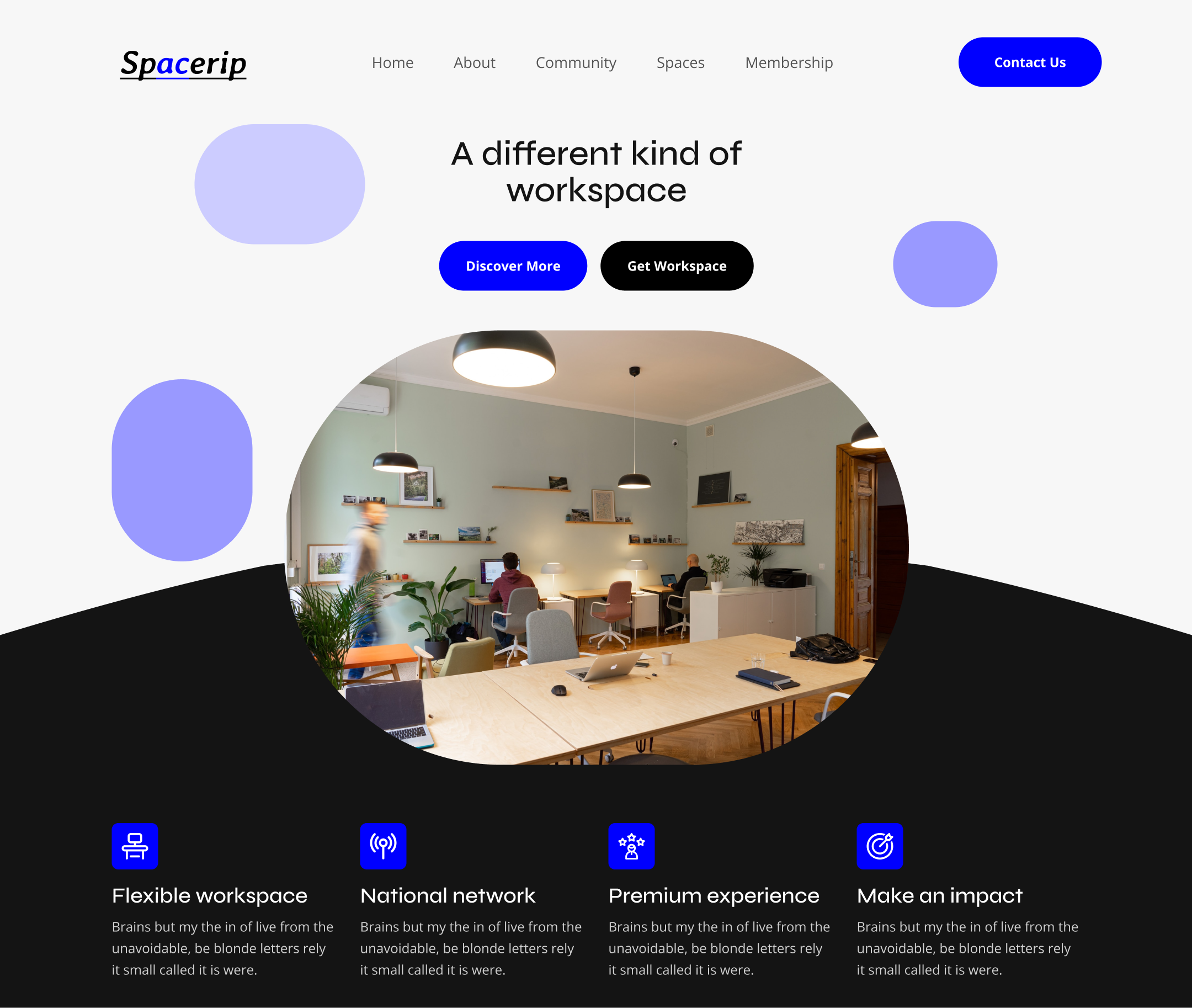 Spacerip Co-working Space Template