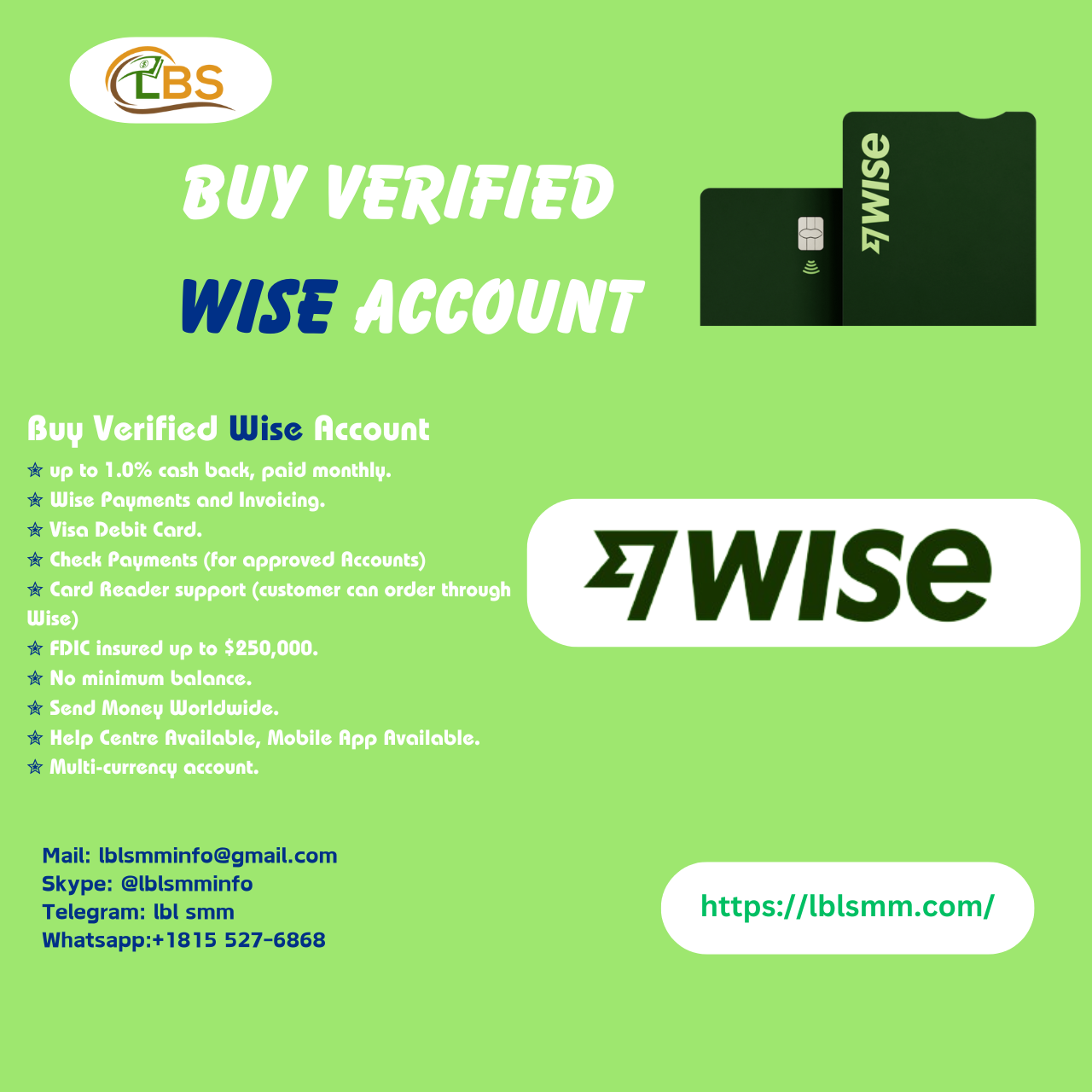 **** Wise Account -with 100% real person id & selfie