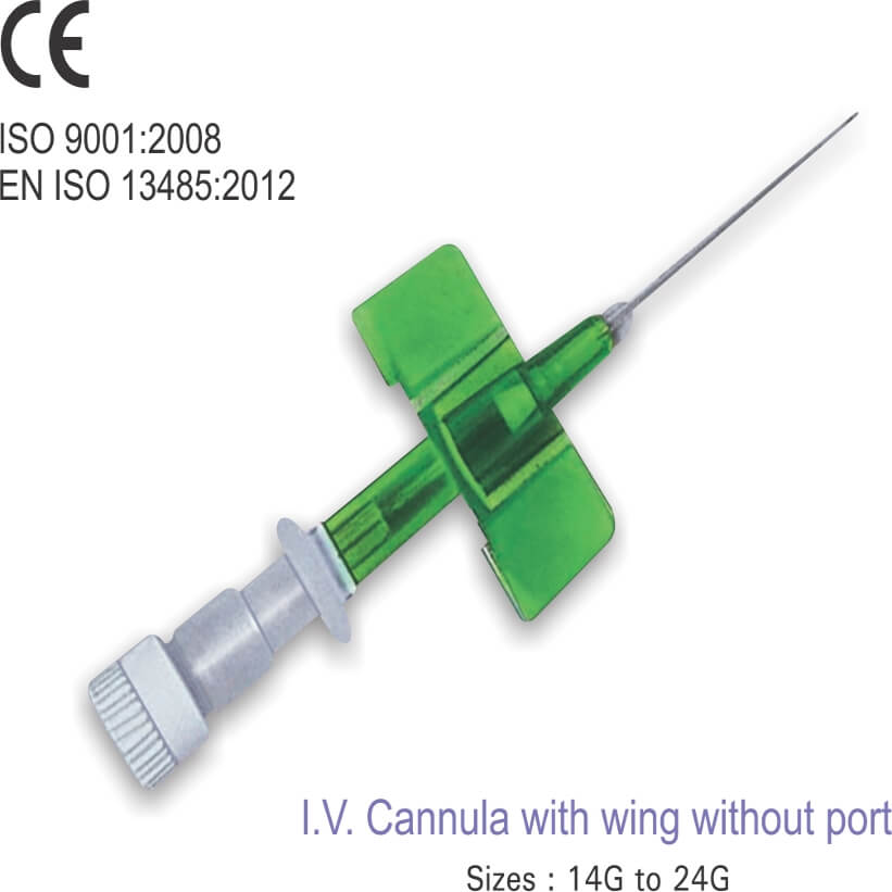 IV Cannula With Wings Without Port | GSTC.com