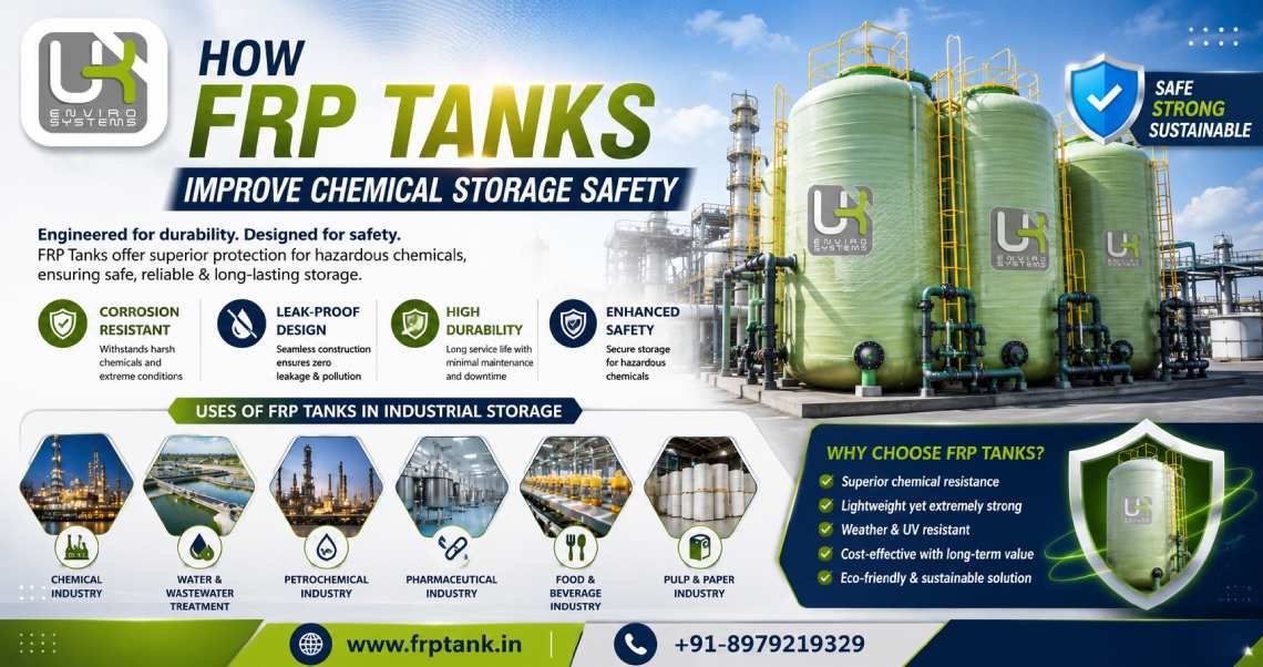 How FRP Tanks Improve Chemical Storage Safety