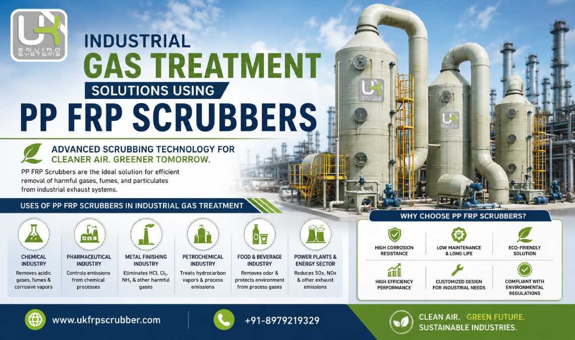 Industrial Gas Treatment Solutions Using PP FRP Scrubbers
