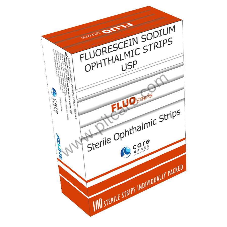 Buy Fluo Strips - Fluorescein Sodium Ophthalmic Strips 300 Online at Best Price
